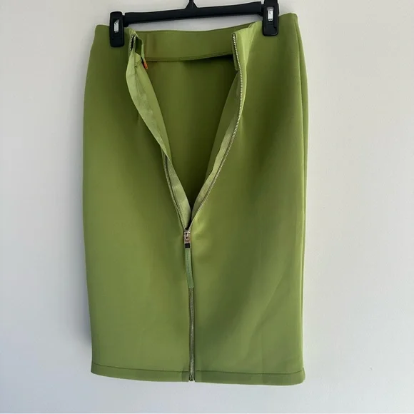Catherine Malandrino Classic Pencil Skirt in Green Size 6 - Picture 5 of 9